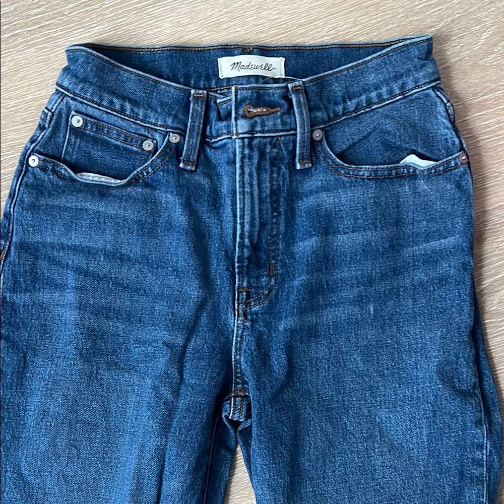 Madewell Blue Straight Jeans Classic Design